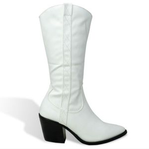 Women’s Calf Pointed Toe Western Cowboy Boots